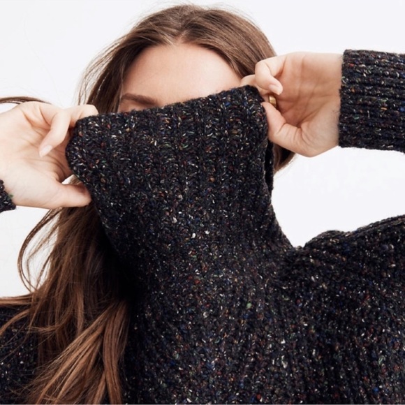 Madewell Chunky Speckled Turtleneck Sweater M - Picture 3 of 8